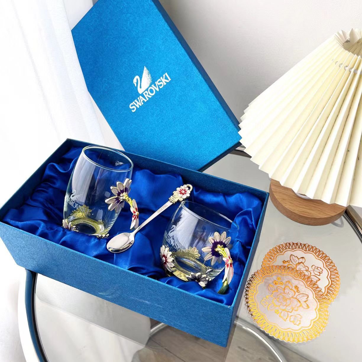 Swarovski set of two cups