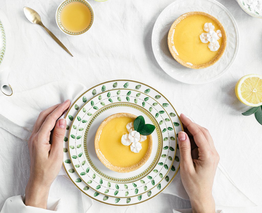 Bernardaud Set of two Tea Cups with saucers