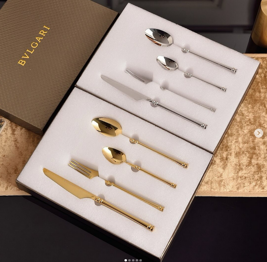 cutlery set for one person, Gold or Silver color