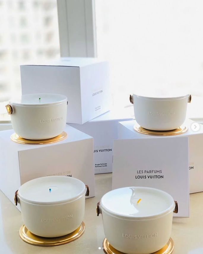 Louis Vuitton Les Parfums ceramic scented candles designed by Marc Newson.