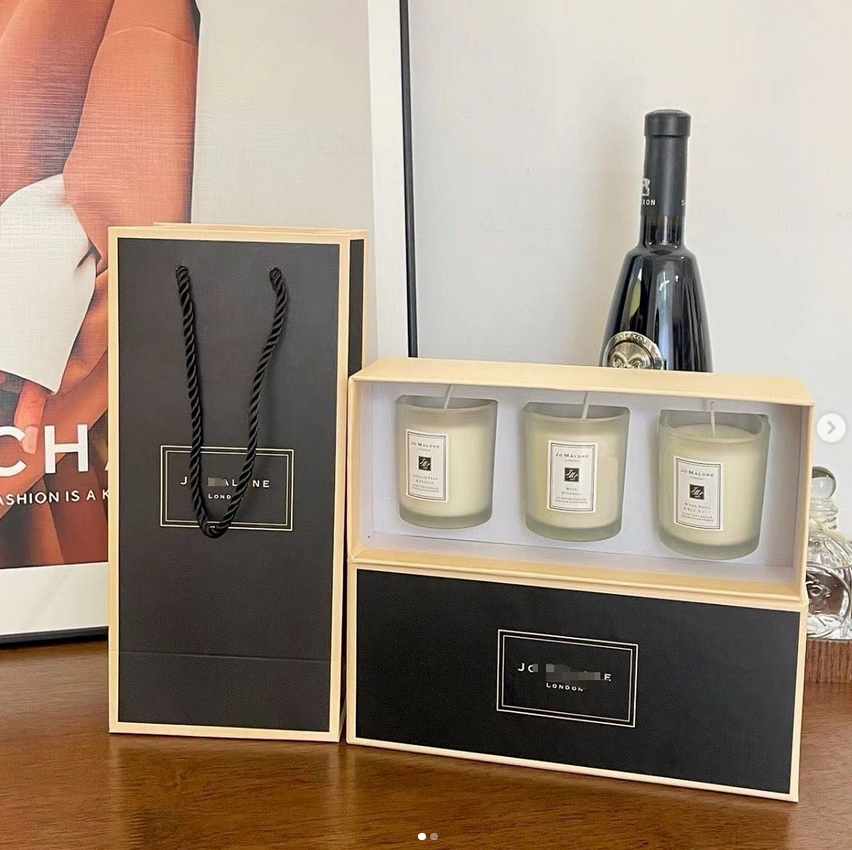 Jo Malone London miniature candle gift set featuring three distinct scents