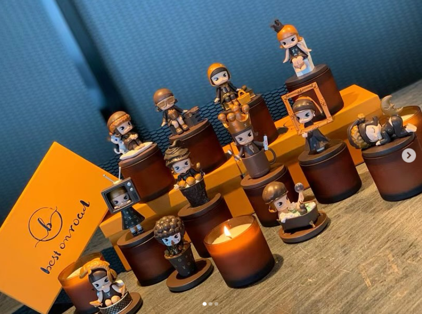 Pop Mart Hirono collectibles, likely from the "Shelter" or "Le Petit Prince"