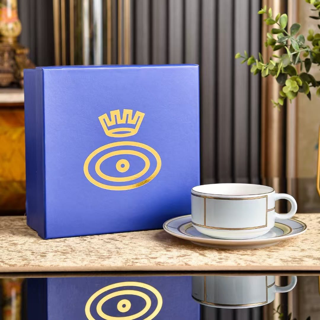 Ginori 1735 Diva Celeste Coffee Cup & Saucer Set